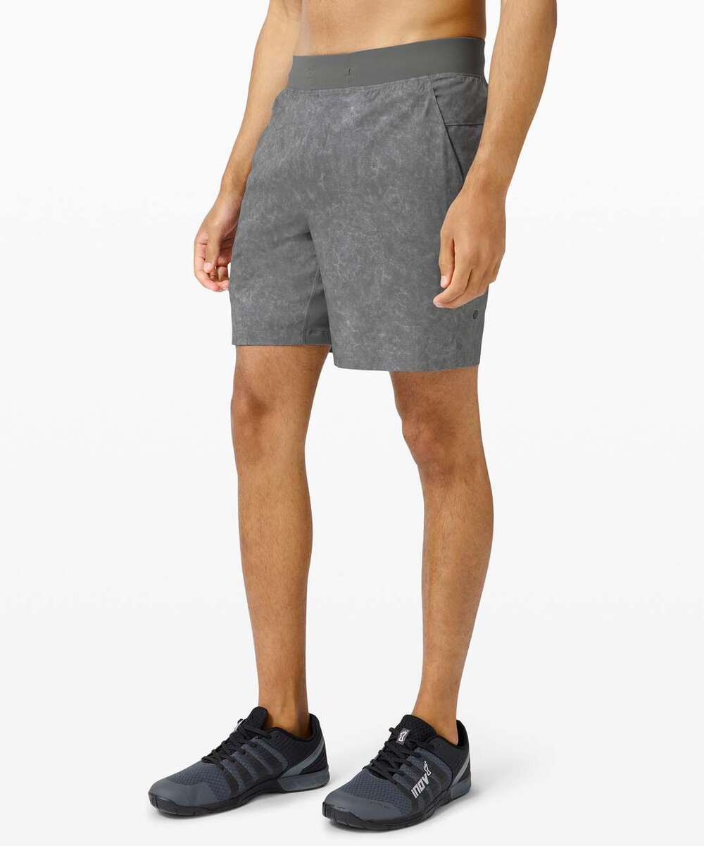 Lululemon T.H.E. Shorts 7" Linerless Gravel Dust Asphalt Grey Multi